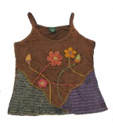 Cotton Hand Work Flower With Mantra Print Tops
