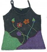 Hand Work Flower With Mantra Print Top Nepal
