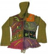 COTTON HAND CRUSHED HOODED JACKETS NEPAL
