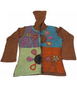 COTTON HAND CRUSHED FLOWER HOODED JACKETS NEPAL