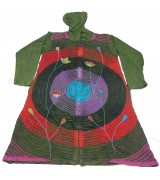 COTTON HAND CRUSHED FLOWER HOODED JACKETS NEPAL