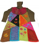 COTTON HAND CRUSHED FLOWER HOODED JACKETS NEPAL
