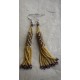 Hand Crocheted Glass Bead Ear Ring  