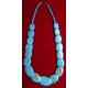 Blue Yak Bone Beads Pendant Necklace Nepal