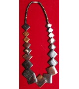 Brown Yak Bone Beads Pendant Necklace Nepal