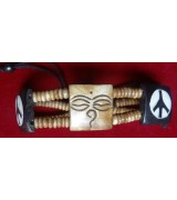 Yak Bone Beads Buddha Eye & Peace Love Pendant Bracelets Nepal