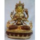 Chenrezig 21cm with copper & gold