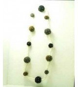 felt glass beads necklace-6 Pcs.