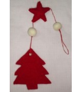 X-mas felt hanging-6 Pcs.