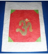 om bamboo art decorated card