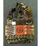 peace sine hand work bag
