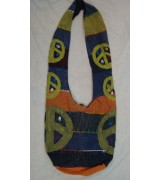 peace sine patch work bag