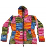 patch work woolen hooded jacket-3 Pcs.