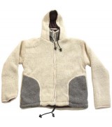 natural colour woolen hooded jacket-3 Pcs.