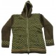 green colour hooded woolen jacket