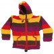 multi colour woolen hooded jacket