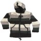 multi colour woolen hooded jacket