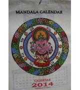 Handmade Ganesh Mandala calendar-1 Dozen