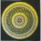 Square Black and Gold Mantra Mandala (22/22)cm