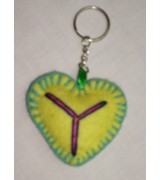 felt heart shape key chains-1 Dozen