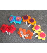 felt flower hair pin-1 Dozen