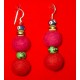felt earrings-6 Pairs