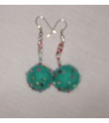 felt beads earrings-6 pairs