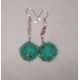 felt beads earrings-6 pairs