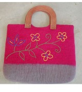 felt flower hand bags-6 pcs.