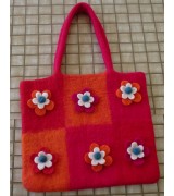 felt flower hand bags-6 pcs.