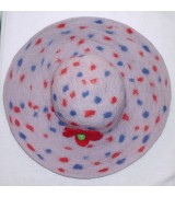 felt round flower hat-6 Pcs.