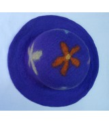 felt flower print hat-6 Pcs.