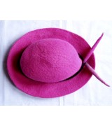 felt round pink hat-6 Pcs.