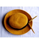 felt orange round hat-6 Pcs.