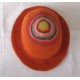 felt orange round hat