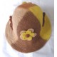 felt flower patch hat
