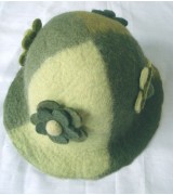 felt flower patch hat
