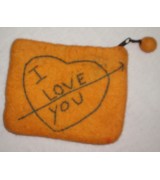 felt heart shape coin purse-1 Dozen