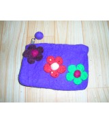 felt flower coin purse-1 Dozen