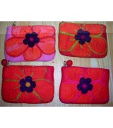 felt flower coin purse-1 Dozen