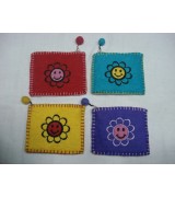 embroidery felt coin purse-1 Dozen