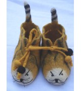 Felt tiger face shoe (24/25 number)-6 Pairs