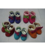 Felt flower beads shoe (18/19 number)-6 Pairs