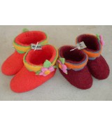Felt flower full kids shoes(20/21 number)-6 Pairs