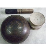 Black colour hand carved singing bowls