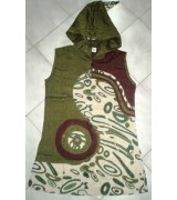 Sleev less cotton hooded dress-6 Pcs.