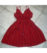 Sleev less cotton stripe dress-6 Pcs.
