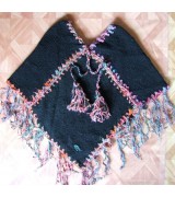 Silk border woolen poncho-3 Pcs.