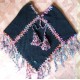 Silk border woolen poncho-3 Pcs.