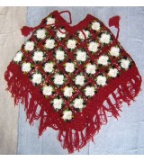 Woolen flower poncho-3 Pcs.